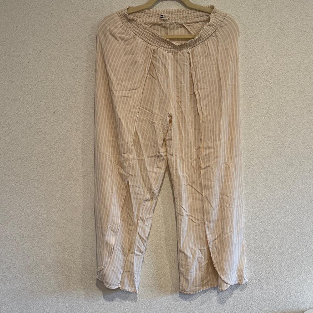 Billabong Cream and White Striped Apparel
